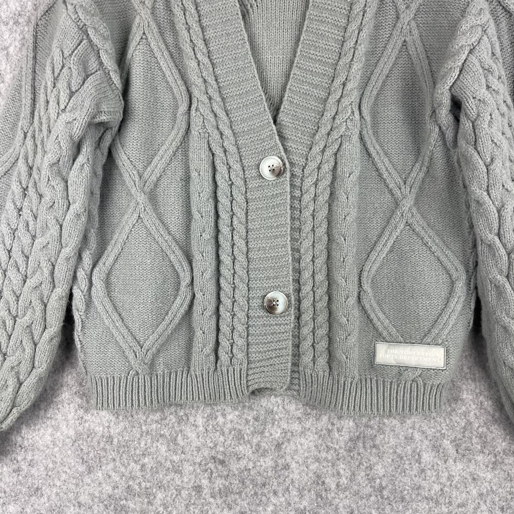 Taylor Swift The Tortured Poets Department Cardigan Sweater Womens XS Small Gray - Picture 3 of 16